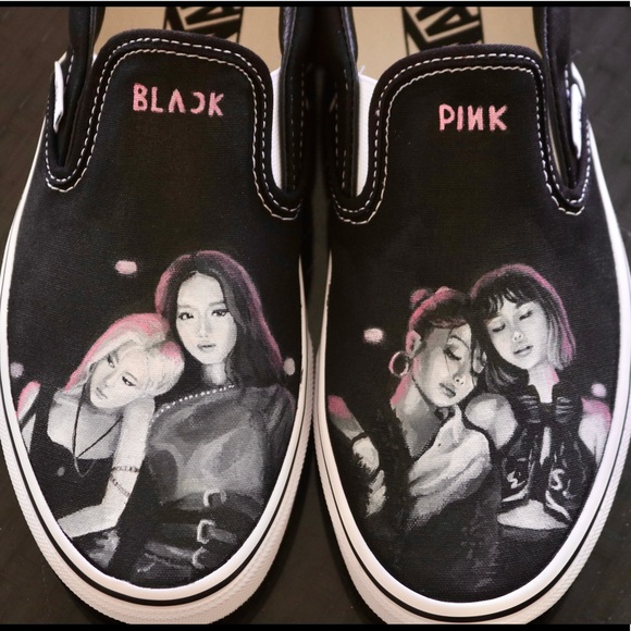 Blackpink vans hand painted by Michael Braudis - Picture 3 of 4